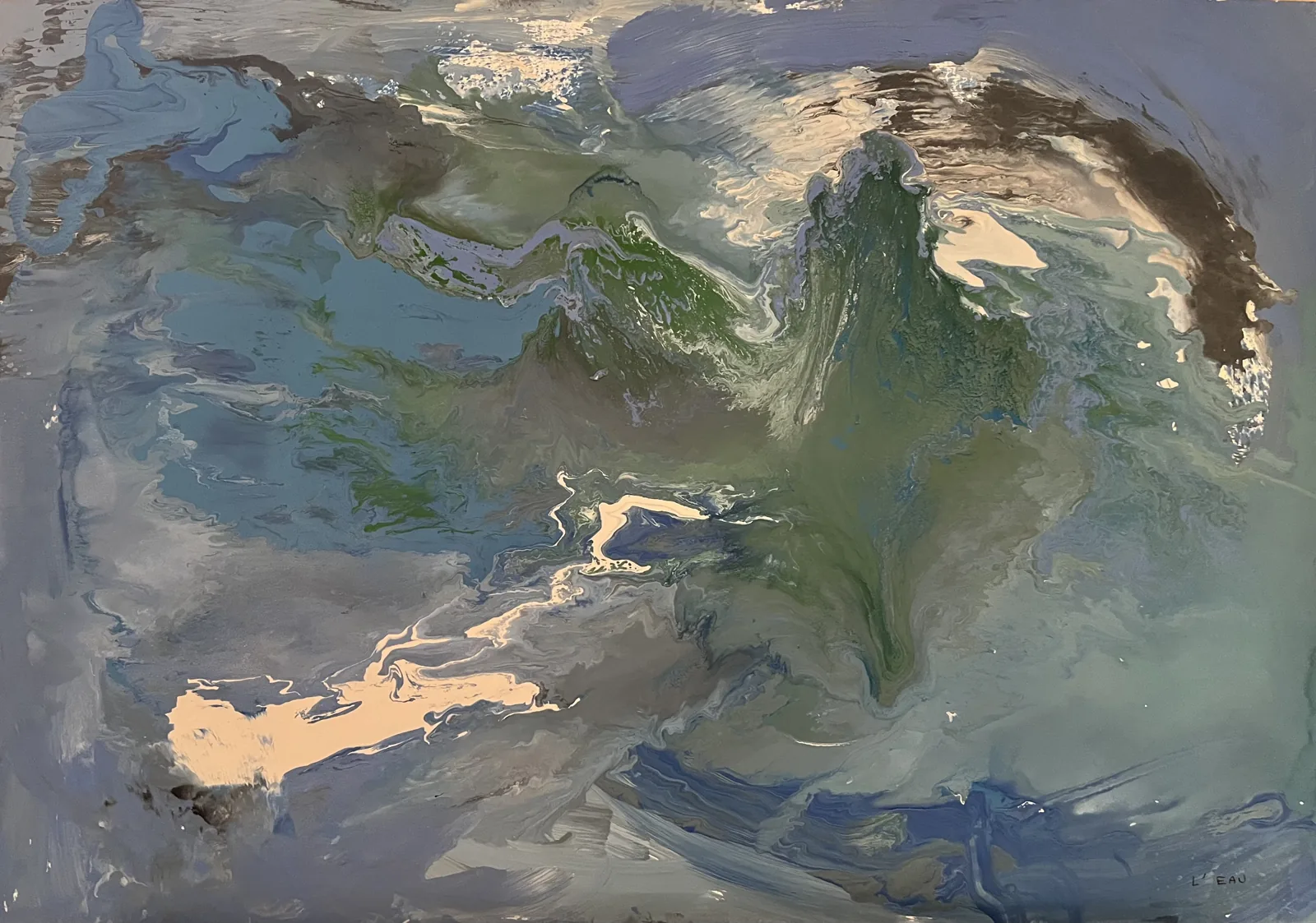 L'eau, peinture abstraite