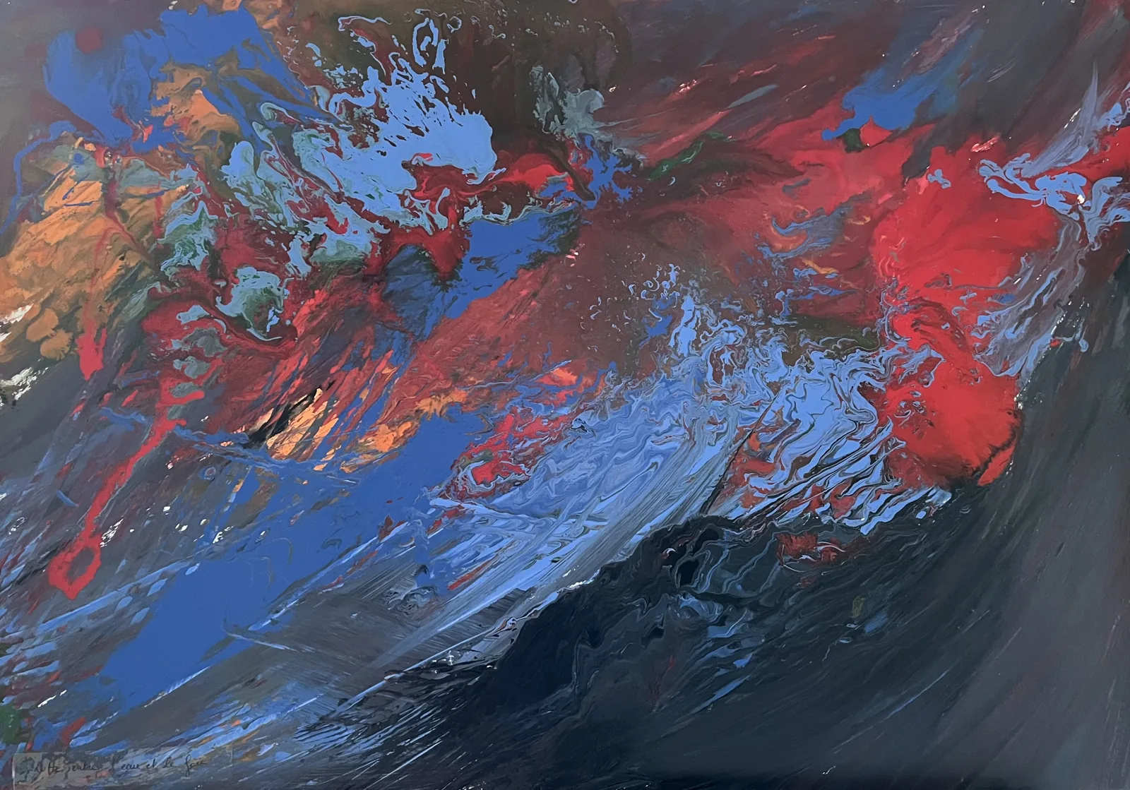 Lutte des elements, peinture abstraite