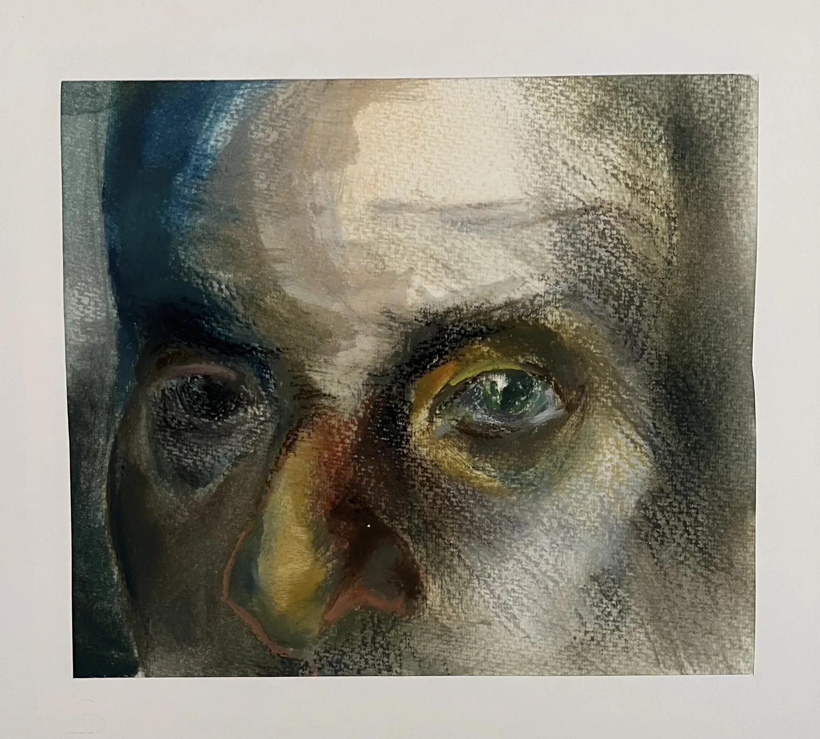 Regard, technique mixte sur papier