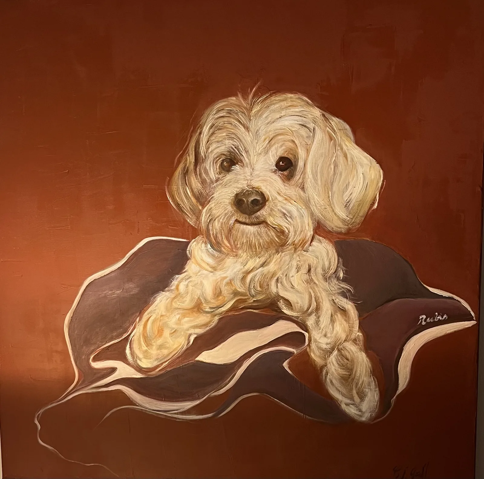Rubis, huile sur toile