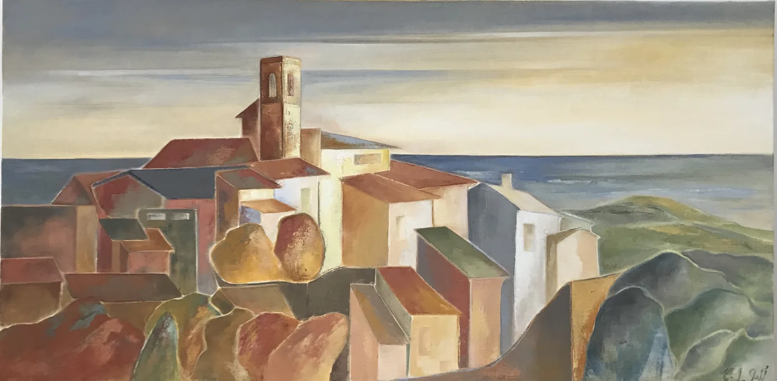 Saint-Paul-de-Vence, huile sur toile
